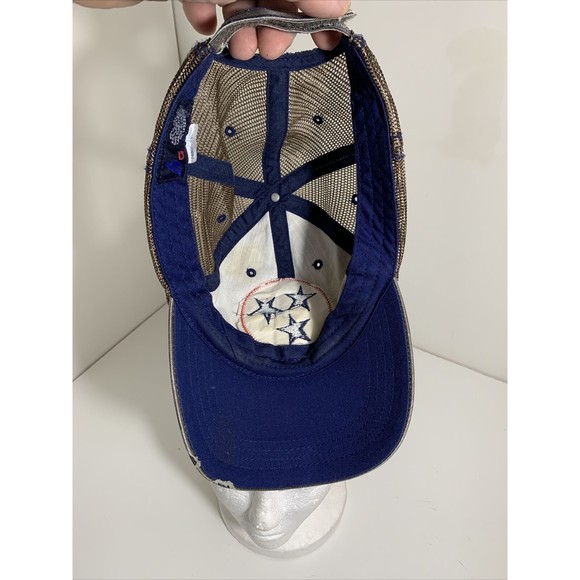 Tennessee Tristar Distressed Trucker Adjustable Strap Back Baseball Hat Cap - Picture 9 of 12